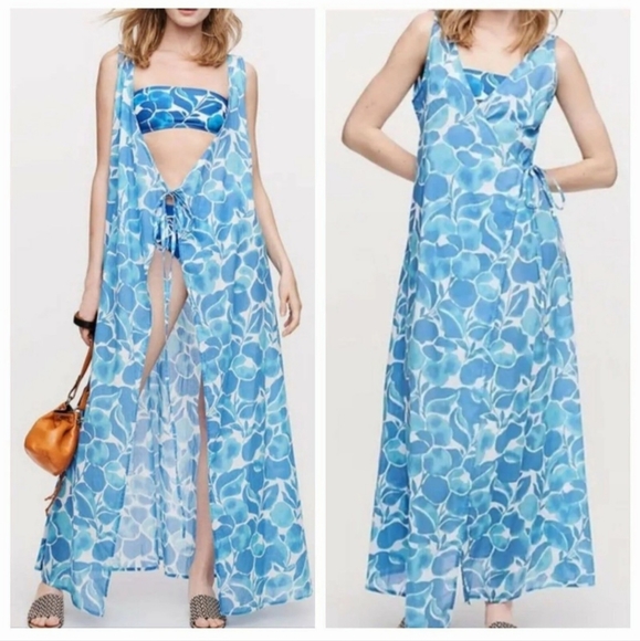 NWT DVF X ONIA "Grace" Cover-up Maxi Dress Size Sm 💙 - Picture 1 of 12